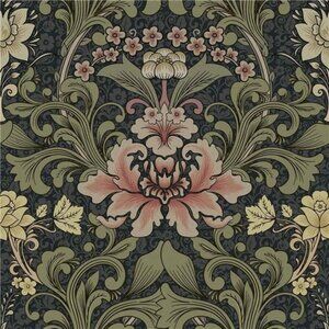 Abyssaly Vintage Floral Wallpaper Peel and Stick Boho, William Morris Flower